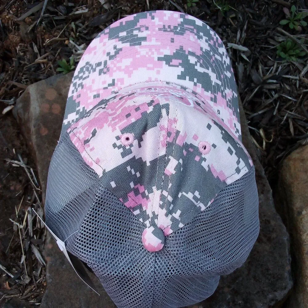NWT Ducks Unlimited Digital Camouflage Strap Back Hat Pink